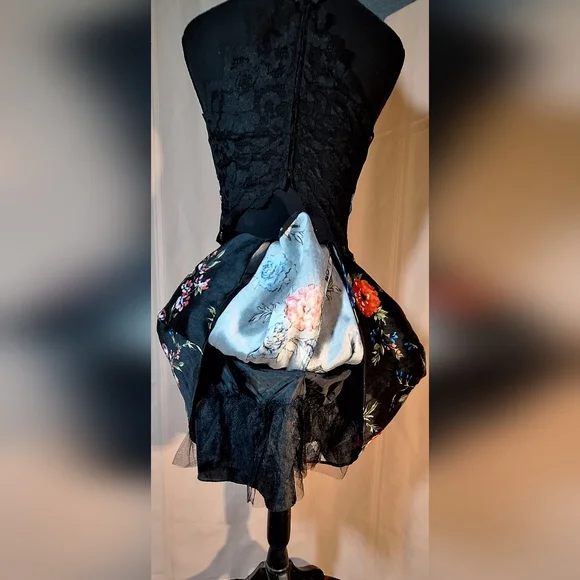 B. SMART Black Dress with Colorful Floral Design - Picture 5 of 8